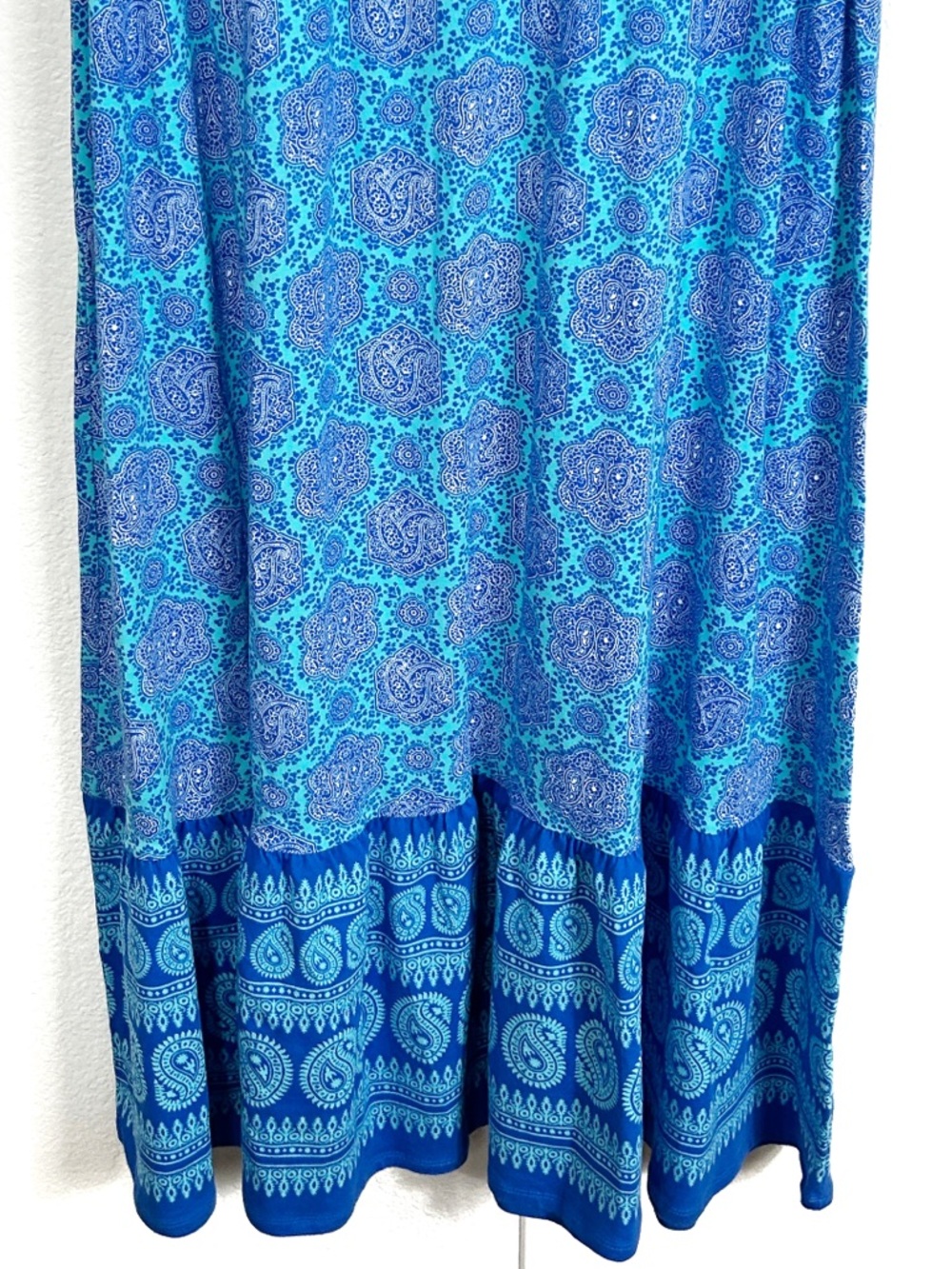 NWT Talbots maxi paisley print blue dress size M medium NEW - Picture 5 of 8